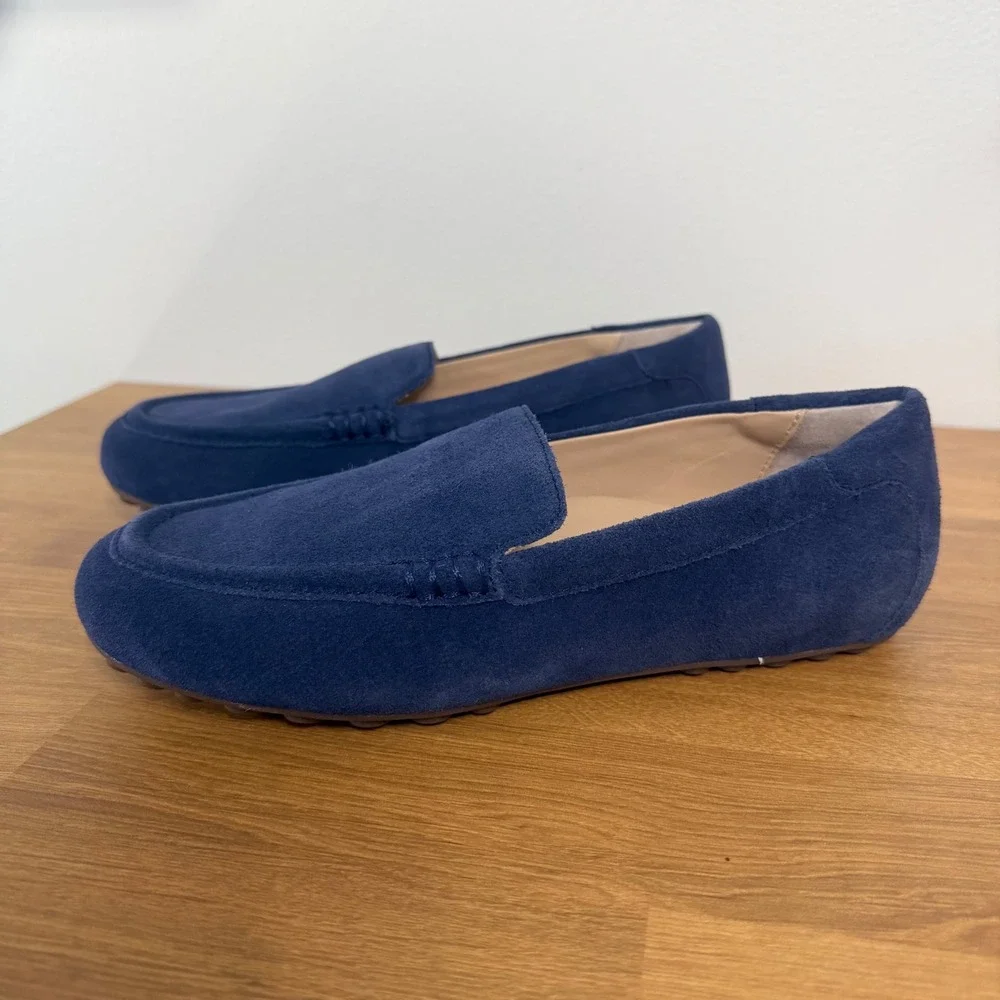 ABEO Harbor 3880 Womens Navy Blue Suede Driving Loafers Flats Size 7.5 Neutral